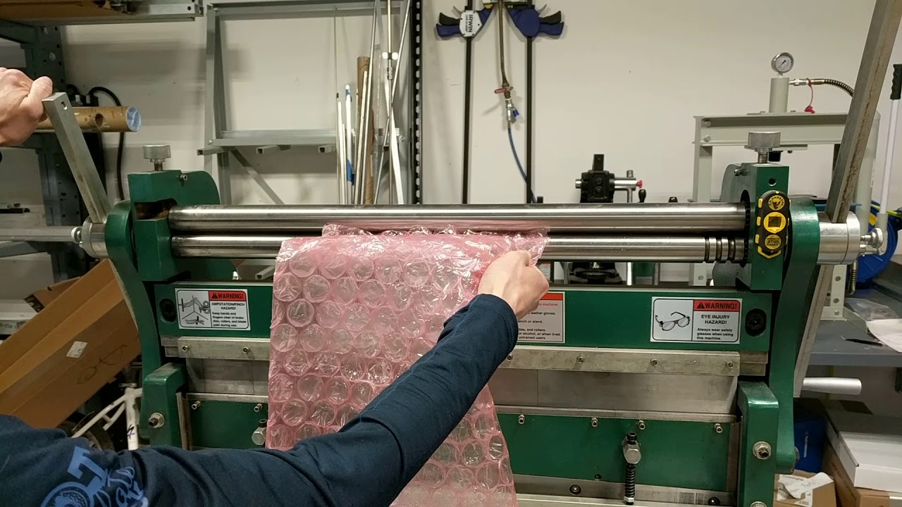 Bubble Wrap Meets Sheet Metal Roller