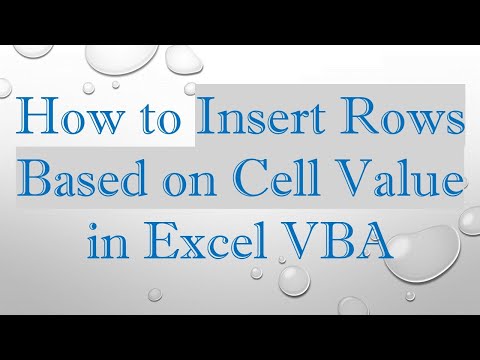 How to Insert Rows Based on Cell Value in Excel VBA