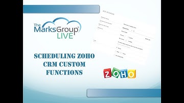 Zoho CRM Custom Functions:  How To Schedule One