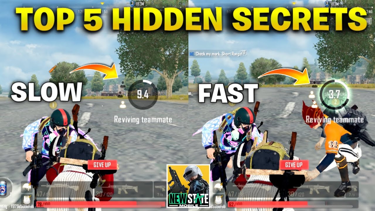 😳 How To Revive Faster in PUBG NEW STATE | Top 5 Hidden Secrets Pubg New State 2022