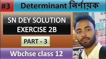 determinant in bengali class 12 sn dey exercise 2B part 3