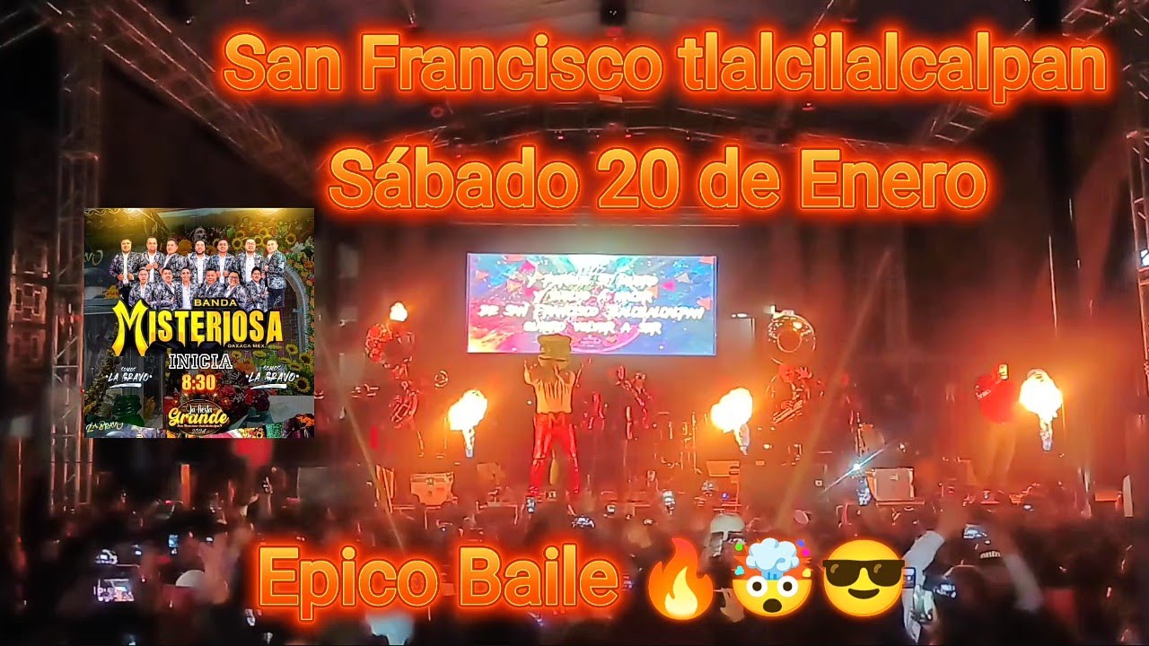 ❤️‍🔥🎺🥁 BANDA LA MISTERIOSA EN SAN FRANCISCO TLALCILALCALPAN 🤯🎆🔥 (ESTUVO EPICO)❤️ Sábado 20 de Enero