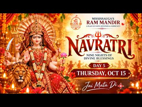 Navratri Day 5 Live at Mississauga's Ram Mandir — slide 1