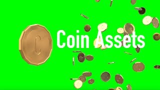 Free Green Screen Falling Coins/Spinning Coin Assets