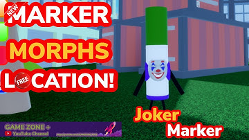 How to get the Joker Marker in ROBLOX FIND THE MARKER MORPHS! Joker Marker Location!!!