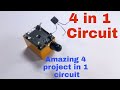 4in1 top electronics projects with relay, transistor, photodiode, resistor full details in Hindi