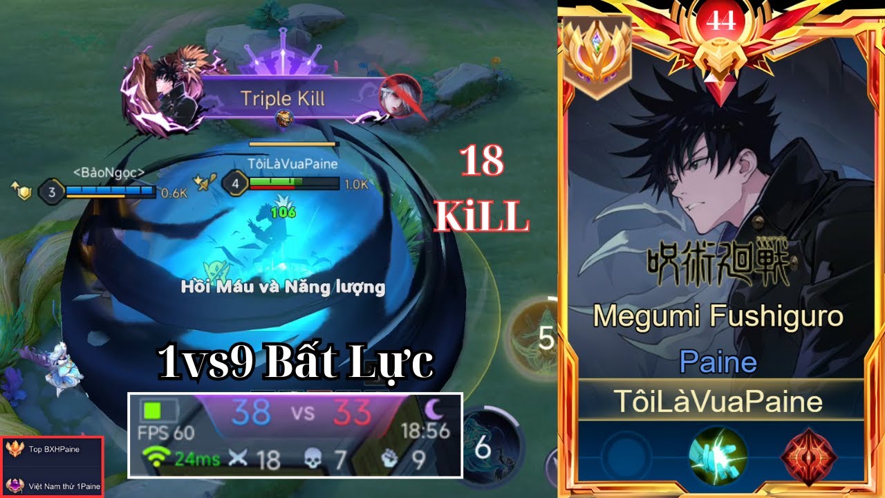 Top Paine - 17 Phút Múa Paine Cân 5 Leo Rank Chiến Tướng 18 KiLL Trong Sự Bất Lực Trước Team Đầu Đất