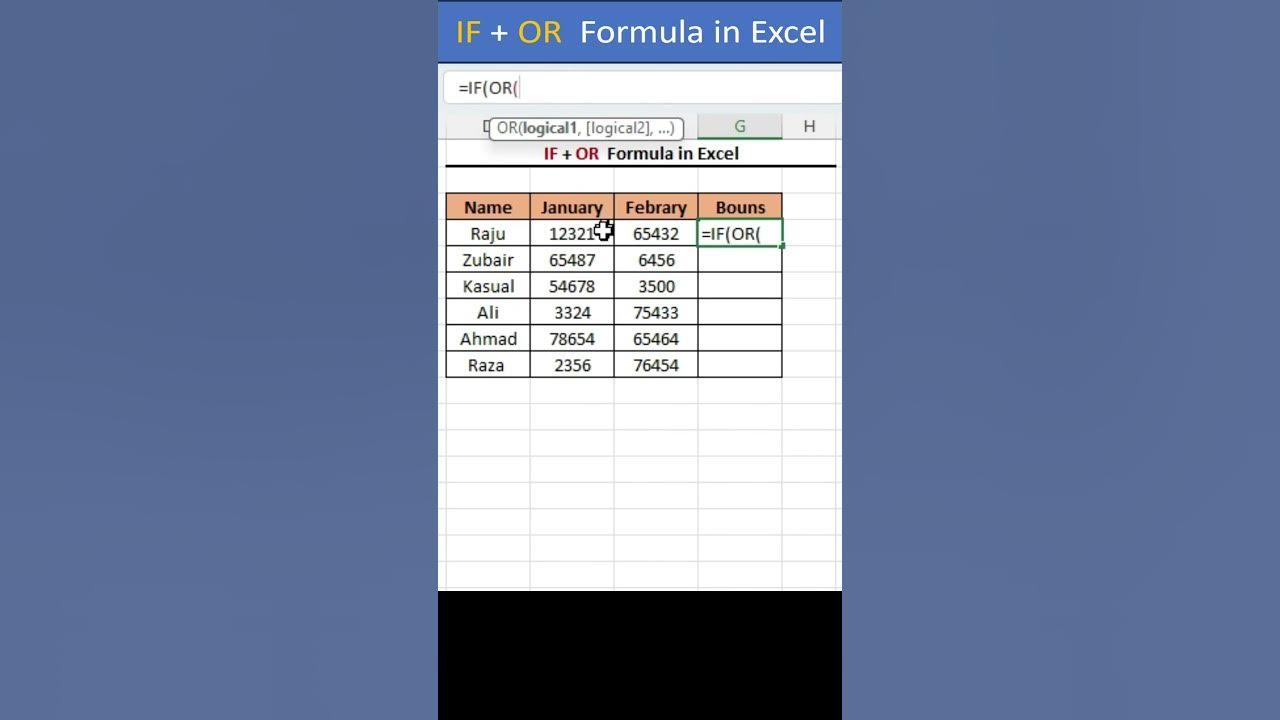 If or formula in excel advance tutorial excel shorts youtube