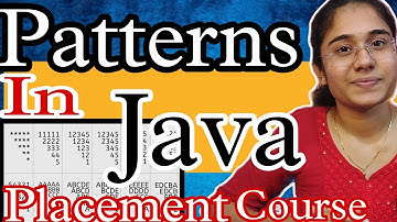 Pattern Programming in java for beginners (Hindi) | Java Placement Course | Basic Pattern Program