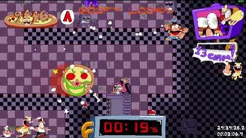 Pizza Tower John gutter (Lap Hell Lunatic Mode lap 4)