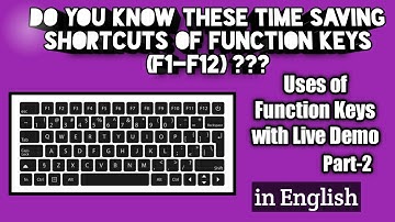 Uses of Function Keys (F1-F12) on Keyboard with Live Demo | Part-2 | Tricks & Time Saving Shortcuts