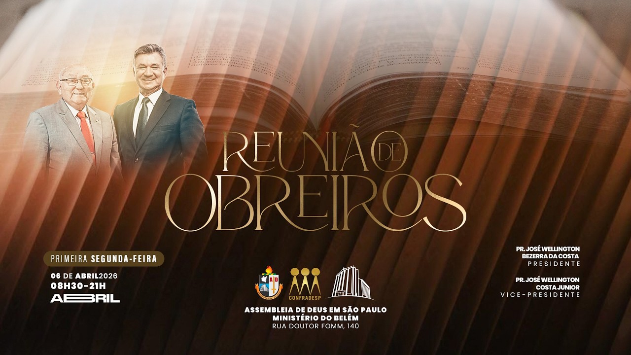 REUNIÃO DE OBREIROS | 06/04/2026| NOITE | TV AD BELÉM