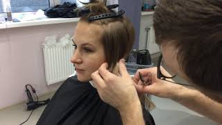 Модная женская короткая стрижка 2019.  Стрижка треугольниками.  ShortHaircut.