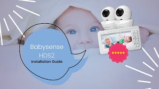 Babysense HD Split Screen Video Baby Monitor - Installation Tutorial.
