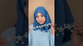 Crisscross Hijab Tutorial | How to attach Hair accessories to your Hijab #hijabstyle #hijabtutorial screenshot 4