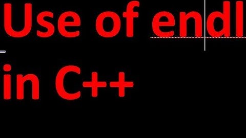 use of endl in c++