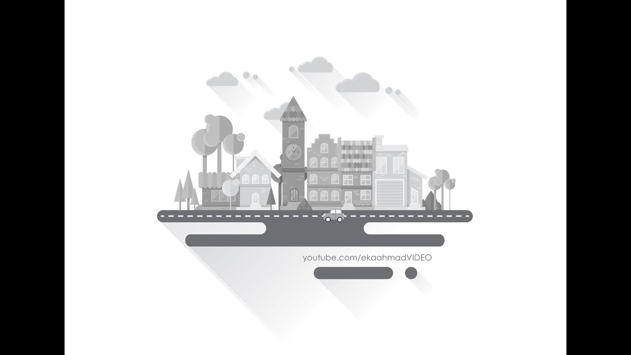 Create Flat Grayscale Cityscape With Illustrator Youtube