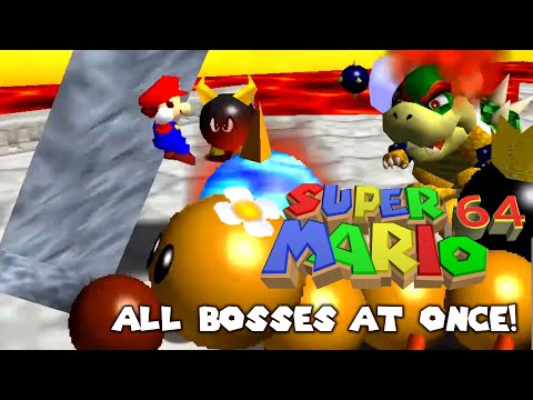 Fighting Every Boss in Super Mario 64 at the Same Time!