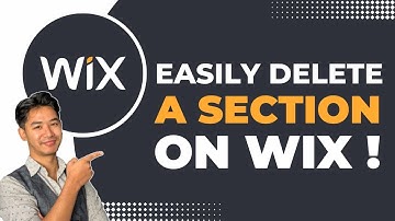Wix - How to Delete a Section !