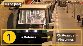 [Paris Métro] RATP Line 1 MP 05 [536]: La Défense → Château de Vincennes