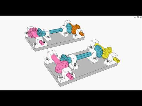 Transmission to distant shafts by bevel gear drives