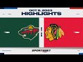 NHL Pre-Season Highlights | Wild vs. Blackhawks - October 5, 2023