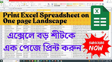 এক্সেলে বড় শীটকে এক পেজে প্রিন্ট করুন | Excel Print One Page | MS Excel Bangla Tutorial