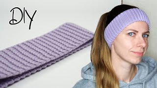 :  . .    / Crochet. Ear warmer headband. Single crochet stitch