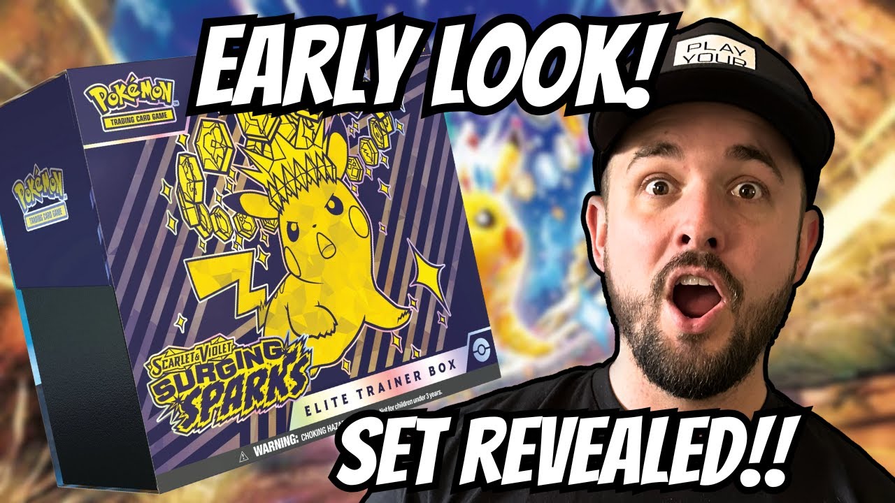 pokemon surging sparks elite trainer box card list Amazon.com: Pokémon TCG: Scarlet & Violet main image 1