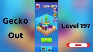 Gecko Out Level 197 Walkthrough 🧩 | Step-by-Step Puzzle Guide | Mini Boss
