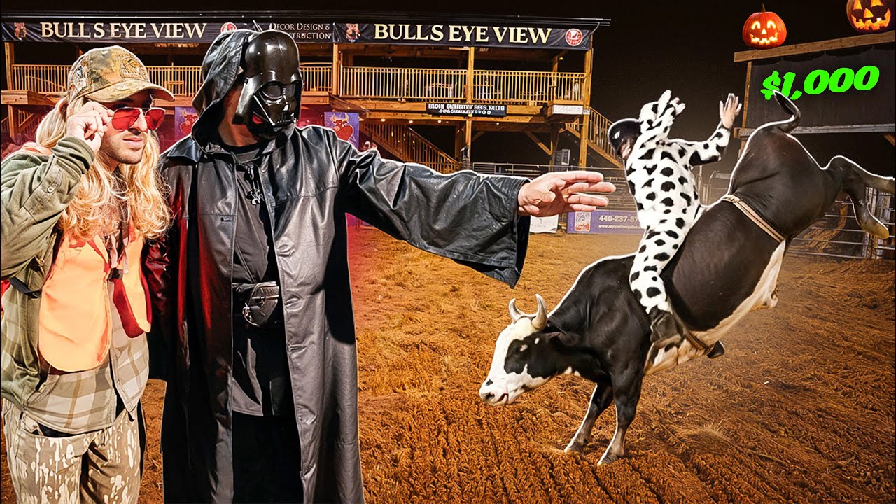 Crazy HALLOWEEN BULL RIDING! Winner Takes All! - YouTube