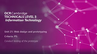 Cambridge Technicals L3 IT : Unit 21 Website Design and Prototyping Pass 5 (P5)