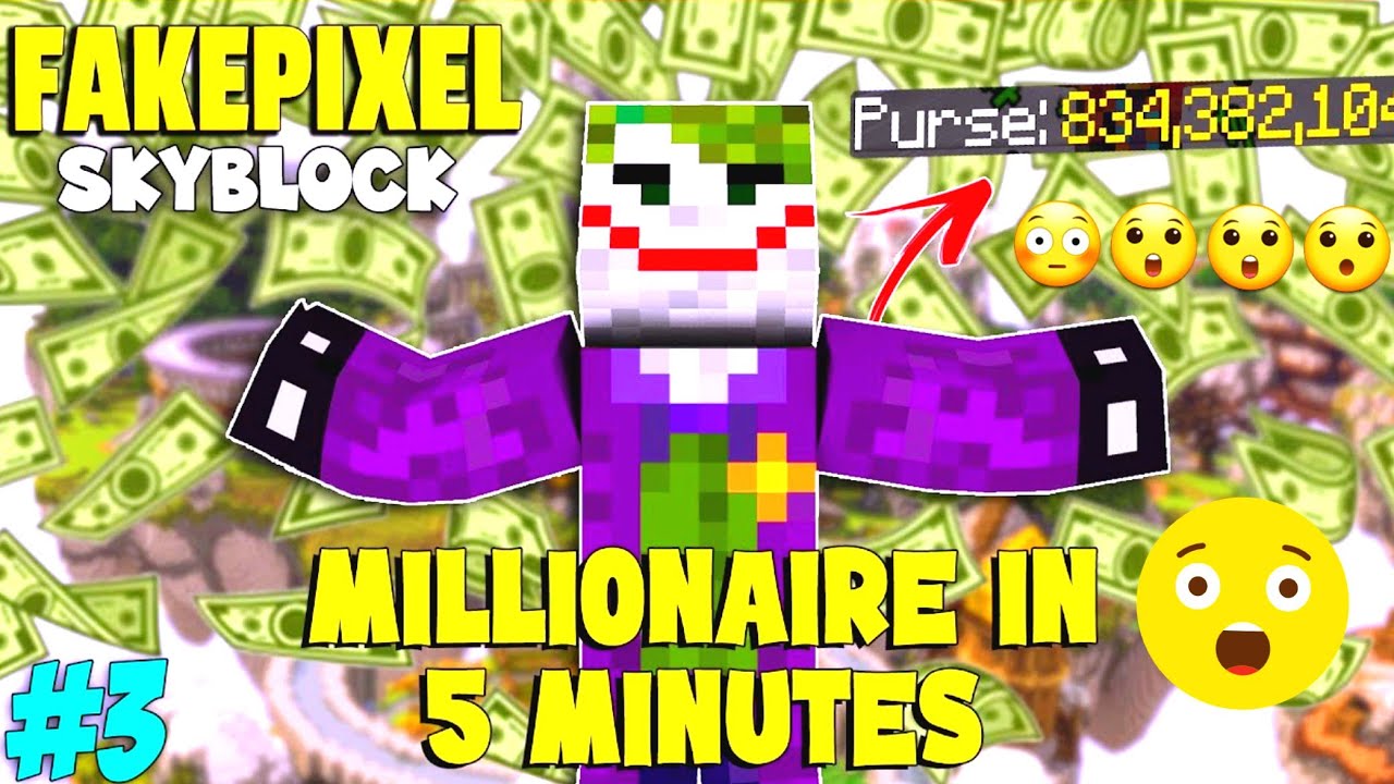 MINECRAFT HOW TO BECOME RICH IN FAKEPIXEL | HYPIXEL LIKE SERVER PART 2 ...