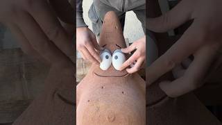 Patrick Star Sculpted Out Of Different Coloured Stones. No Paint Involved