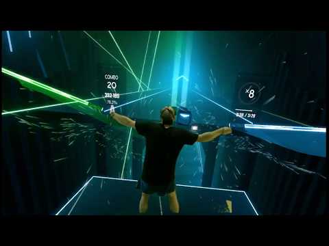 Beat Saber || Disco Pogo || Expert || mixed reality 1st try!!!!