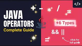 Java Operators Complete Guide #JavaOperators #JavaProgramming #CodingTutorial #JavaForBeginners