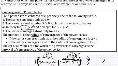 Power Series and Interval of Convergence