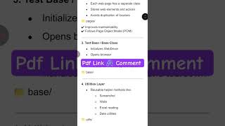 Explain Automation Testing Framework Components