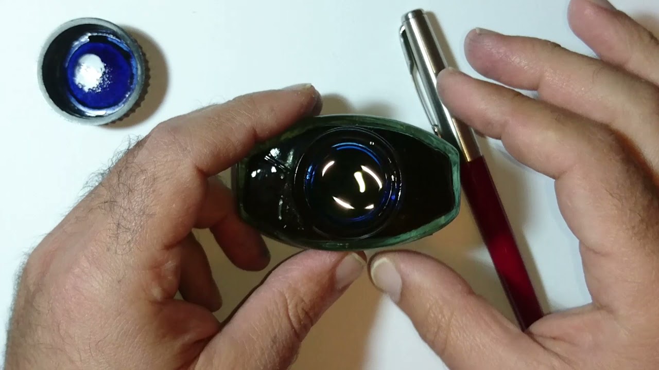 بررسی جوهر زیبای اعتدال رنگ آبی، Fountain pen ink Etedal blue