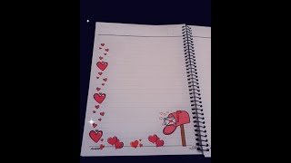 تزيين دفتر المدرسي على شكل (بريد الحب)| سهل وبسيط