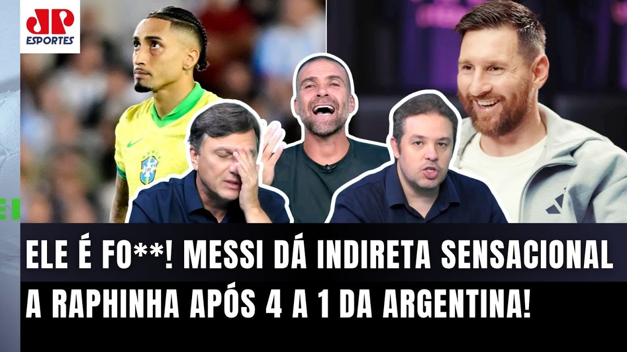 FALOU MESMO! OLHA a INDIRETA que Messi DEU para Raphinha após Argentina 4 x 1 Brasil!