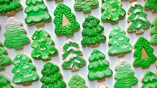 8 CHRISTMAS TREES COOKIES  ~ Satisfying Cookie Decorating
