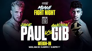 Jake Paul vs. Gib WEIGH-IN (Official Live Stream)