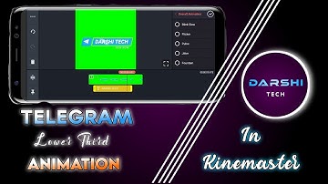 How To Create Lower Third Animation Telegram Logo | Kinemaster Tutorial | How Make Treanding Logo |