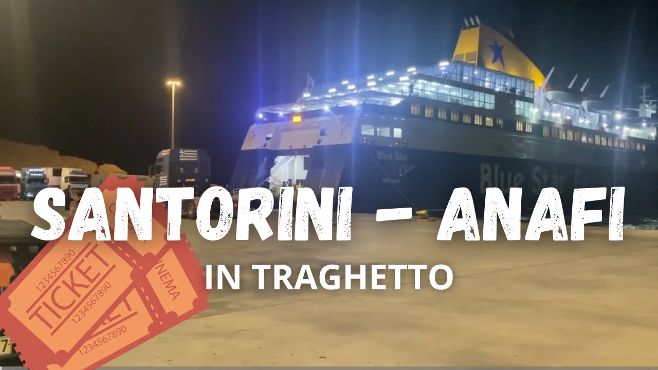 Da SANTORINI ad ANAFI in traghetto. Ferry boat tra le isole Cicladi, (Grecia). 