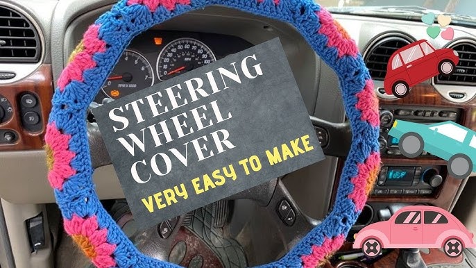 Sunflower Crochet Steering Wheel Cover -  UK