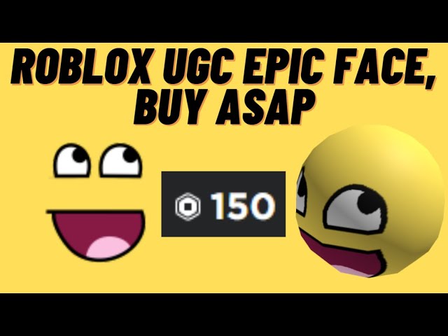 Roblox UGC Epic Face, Buy ASAP 