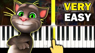 Talking TOM AND FRIENDS - Theme Song - VERY EASY Piano tutorial