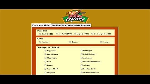 PIZZA ORDERING SYSTEM IN C# WITH SOURCE CODE
