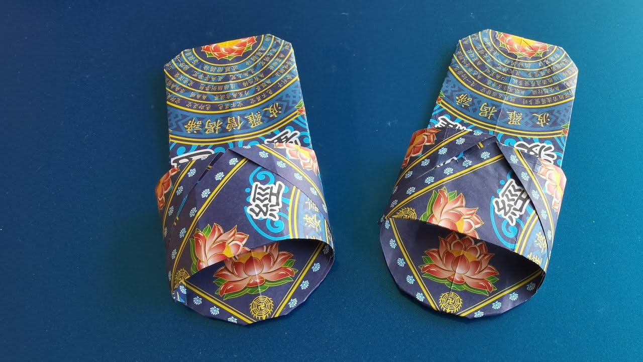 【心門】紙折幸福拖鞋｜幸福拖鞋｜簡單易做 | 清明節摺紙